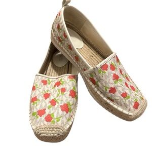 Michael Kors Lenny floral print signature espadrille flats size 8.5